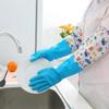 Cartoon Print Long Rubber Gloves Anti-skid Household Dish Washing Cleaning Glove