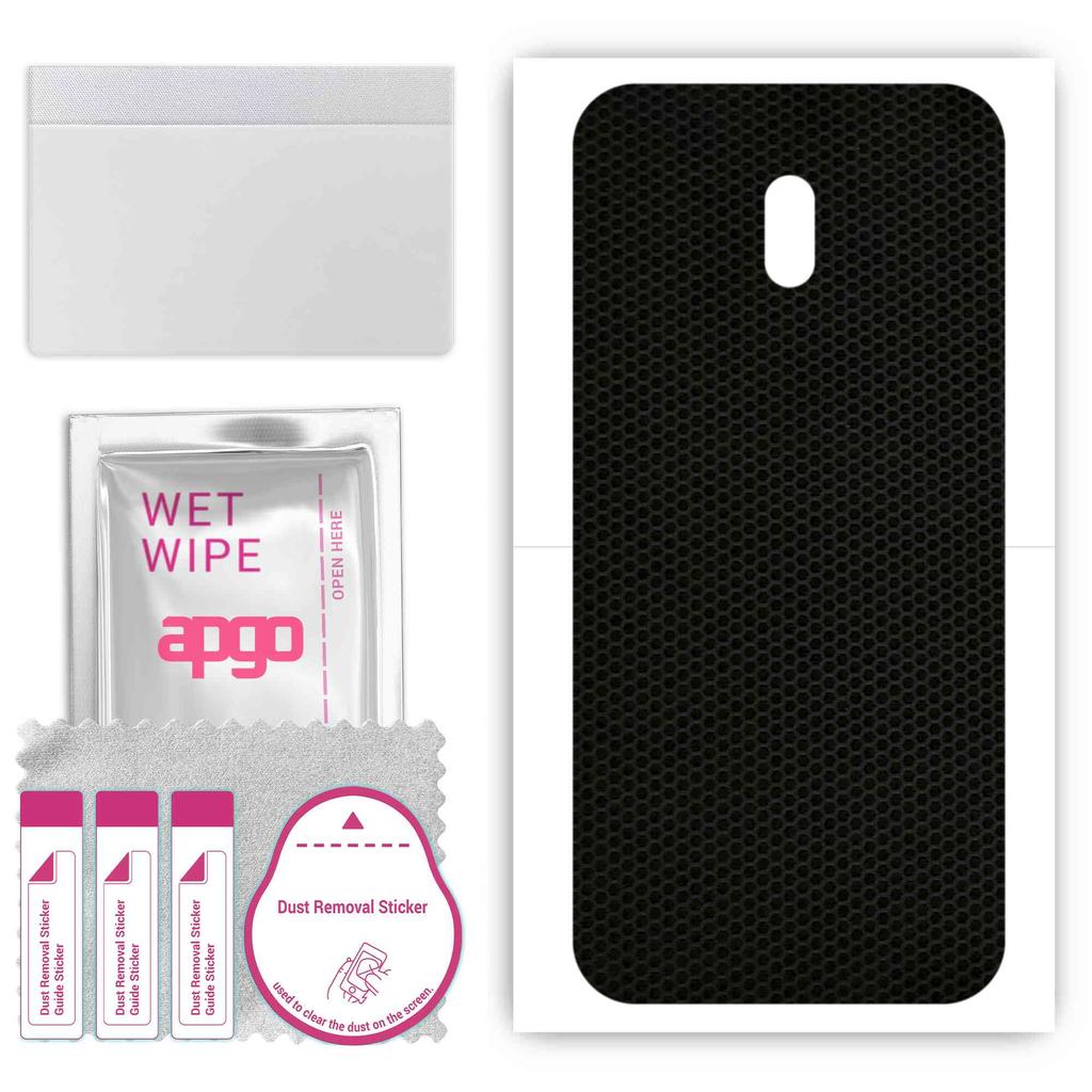 apgo Autocolant protector de piele pentru spate compatibil cu Nokia C1 Plus, Folie wrap, Folie, Vinil - Model Matrice