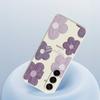 For Samsung Galaxy A17 5G Case Purple Flower Pattern Printing Straight Edge TPU Phone Back Cover