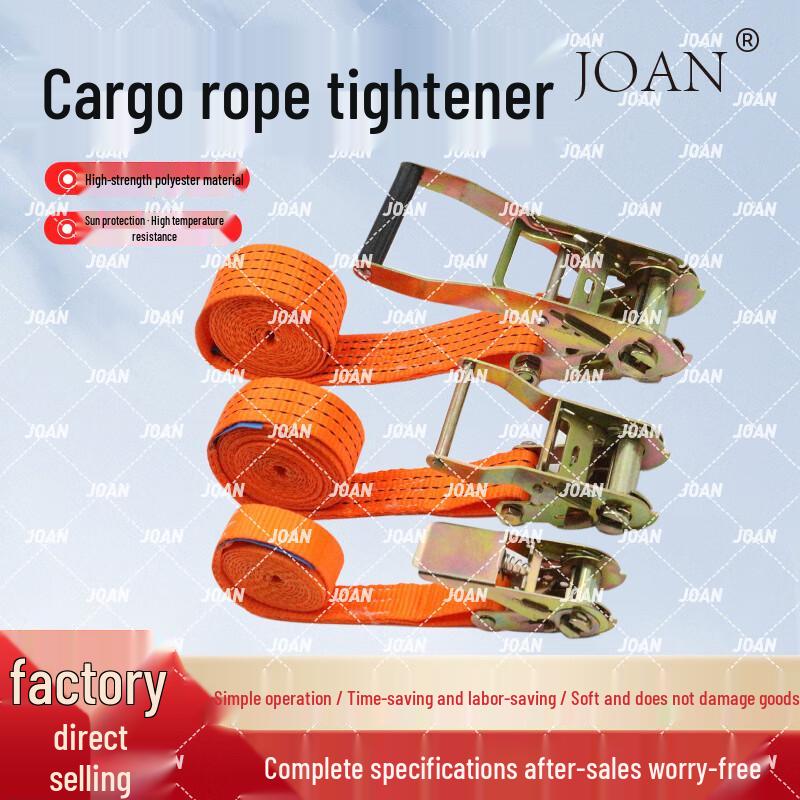 JOAN Orange Ratchet Tie-Down Cargo Strap