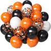 55-Piece Halloween Black & Orange Latex Balloon Set, 10/12 Inch Party Decorations