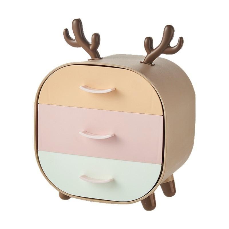 

Desktop Storage Box Makeup Organizer Multiple Compartments Lightweighted for Office Desk Accessories хакі