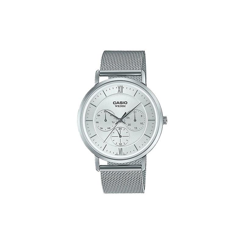 

Casio STANDARD series adjustable buckle 50 meters waterproof quartz movement stainless steel strap Japanese and Korean watch men s watch MTP-B300M-7AV серебряный