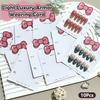 10Pcs Bow Tie False Nails Display Cards Cartoon New Style False Nail Tips Portable Nail Photography Props Manicure Showing Tools