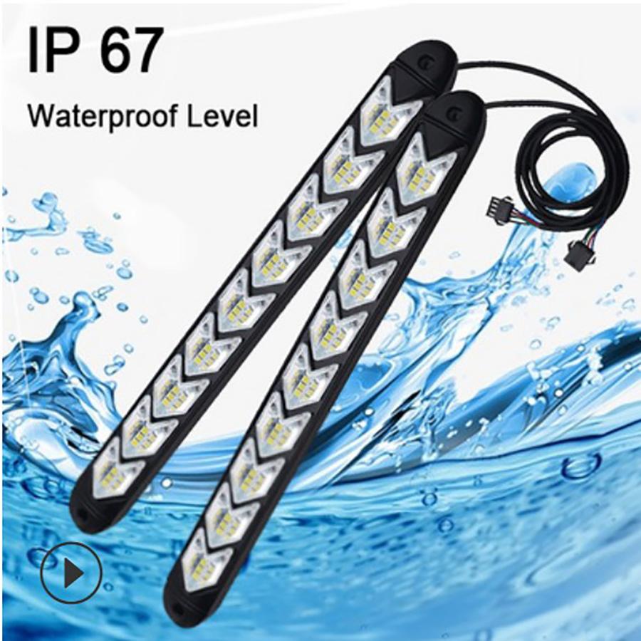 2x 9 LED Daytime Running Light Car Strip DRL Driving Fog Turn Signal Lamp 12V