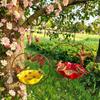 Wide-Mouth Heart Shape Bird Feeder Iron Art Retro Bird Bath Flower Bird Water Feeder  Balcony Use