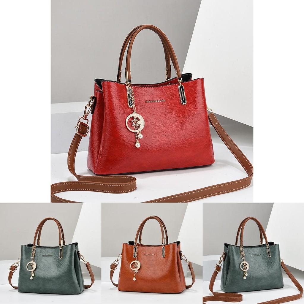 Elegant 2024 New Women's High Capacity Tote Bag Stylish Shoulder Bag For Moms In Khaki Burgundy Black Green And Mustard Yellow