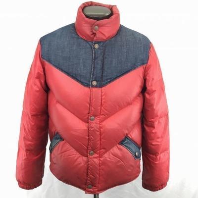 RED TAB Levi’s/Denim Collar/High Content 80% Down Jacket/M/Red/Shoulder Yoke(USED)