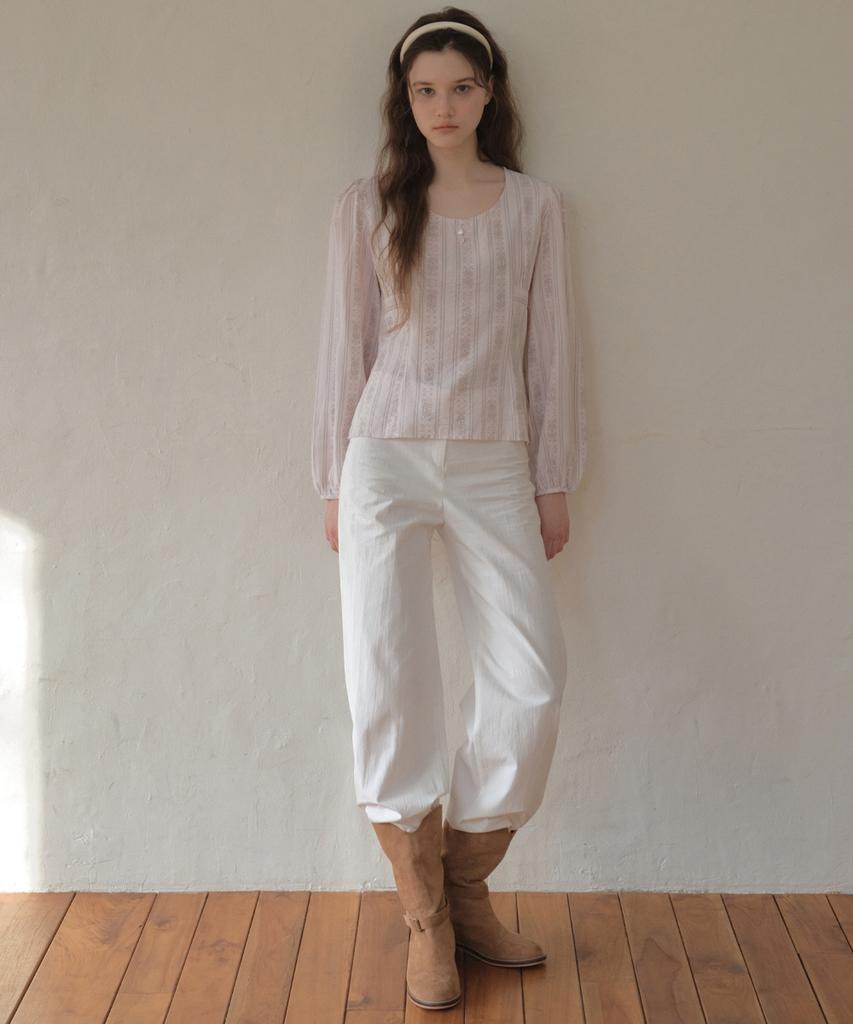 Aueonoseuteljia Bizo Buckle Cotton Pants_Ivory(O26Pt01)