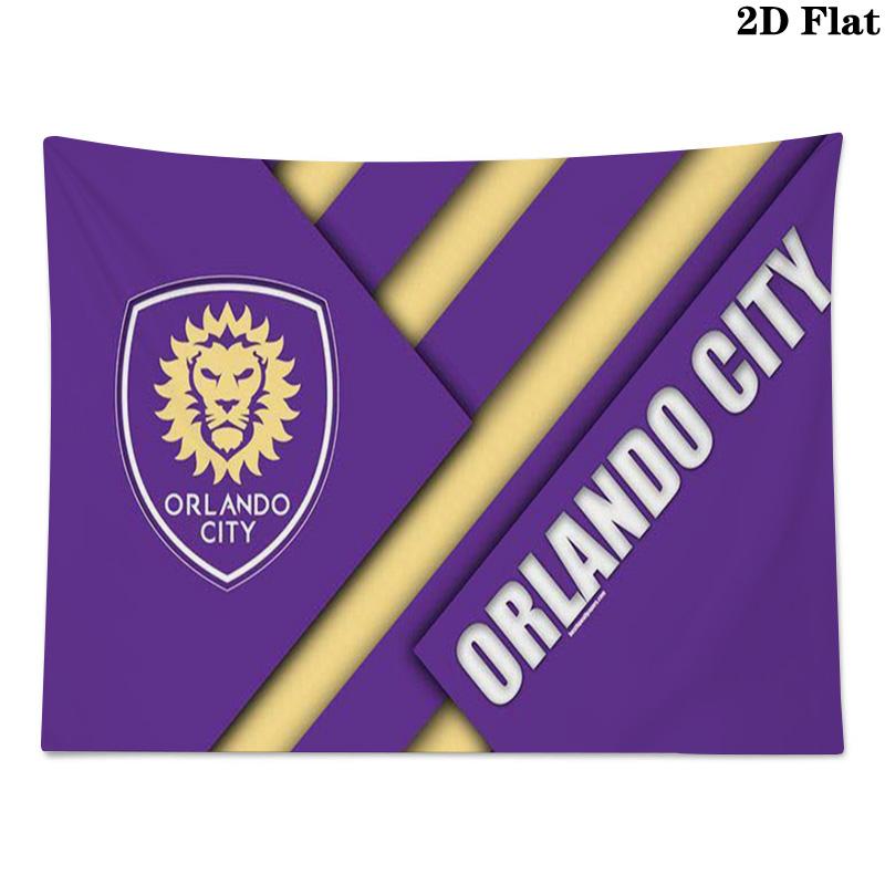 Orlando City SC Wall Tapestry Aesthetic Wall Hanging Printed Fabric Blanket Decorative Tapestries for Bedroom Living Room Home Decor