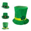 St. Irischer Leprechaun-Samthut mit Kleeblattmotiv – Kostümaccessoire für Erwachsene zum St. Patrick's Day