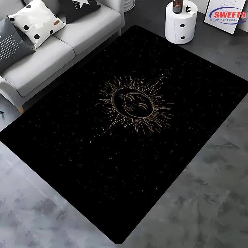 New To Moon and Sun Carpet, Anti-slip Sound Insulation, Add Soft and Comfortable,Living Room Bedroom Office Area Can Be Used Mat