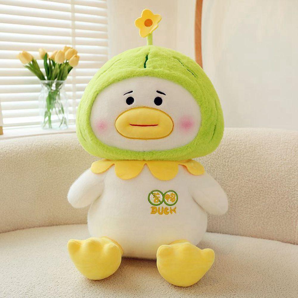 35CM Cute Duckling Plush Toy Super Soft Pumpkin Head Bitter Melon Head Big Mouth Duck Doll For Children Birthday Christmas Gift