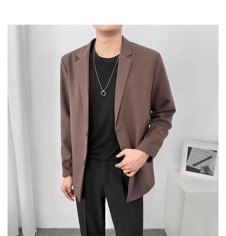 2024 Men's British Style Casual Blazer: Handsome, Lightly Mature, Spring/Autumn College Jacket