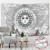 Black and White Sun Moon Bohemian Tapestry Psychedelic Yin Yang Wall Art Tree of Life Tapestry
