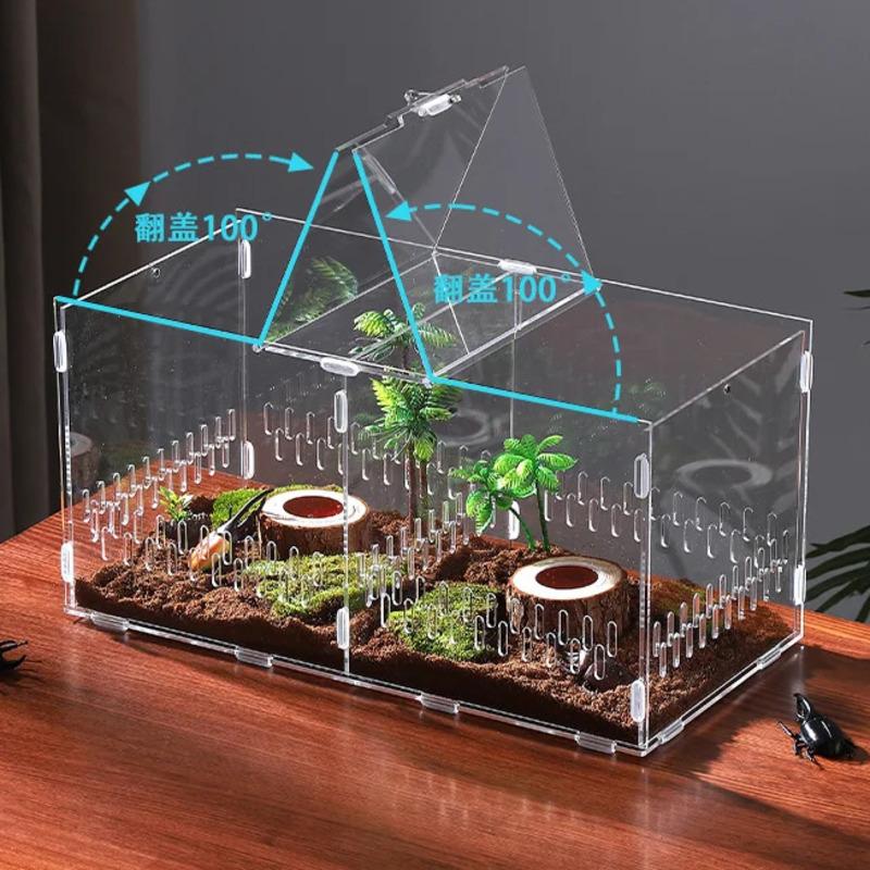 Acrylic Transparent Terrarium Enclosure Assembly Kit For Insects Reptiles Pets Home Display For Hobbyists Kids Birthday Gift