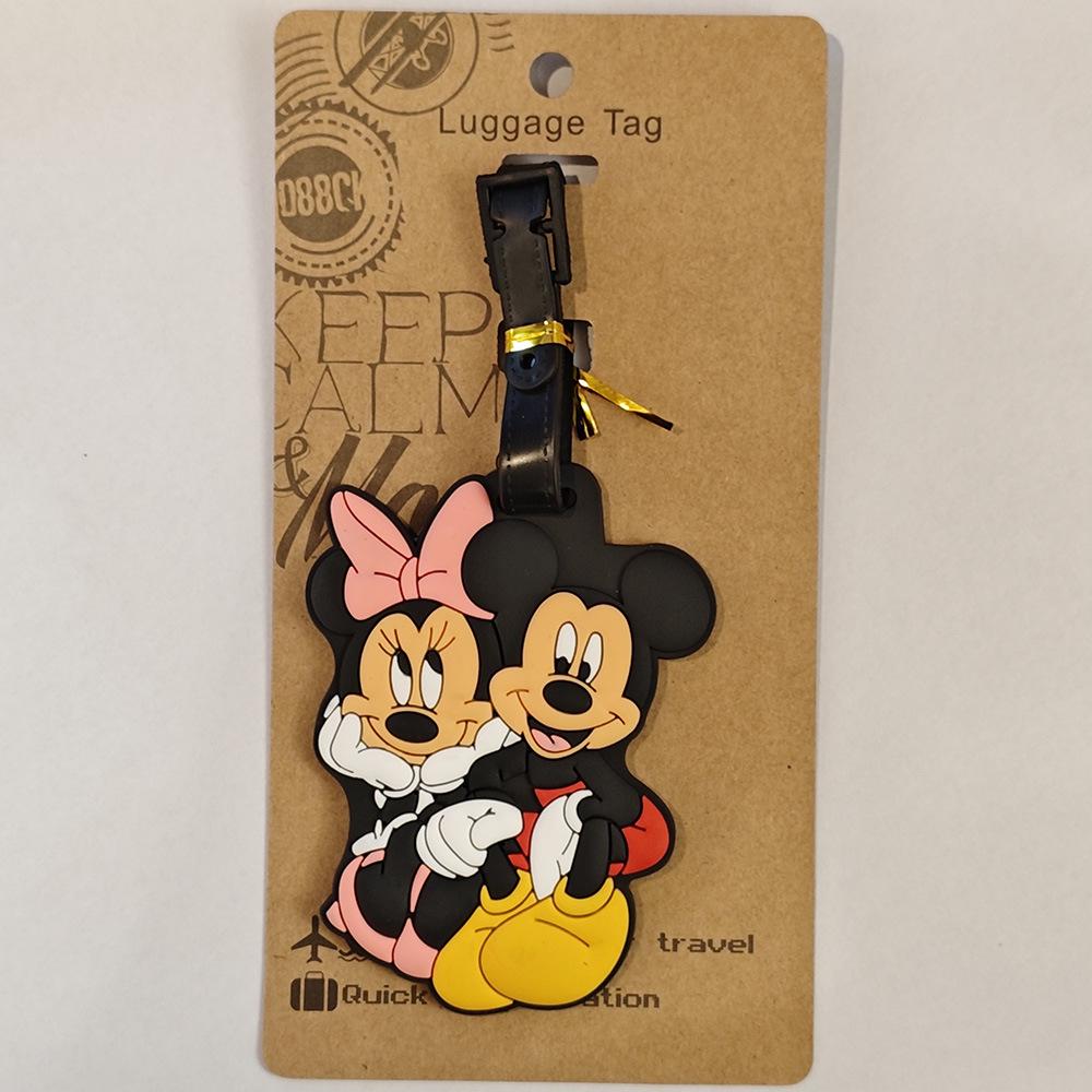 Cute Cartoon Bowknot Silicone Luggage Tag - White Palm Design