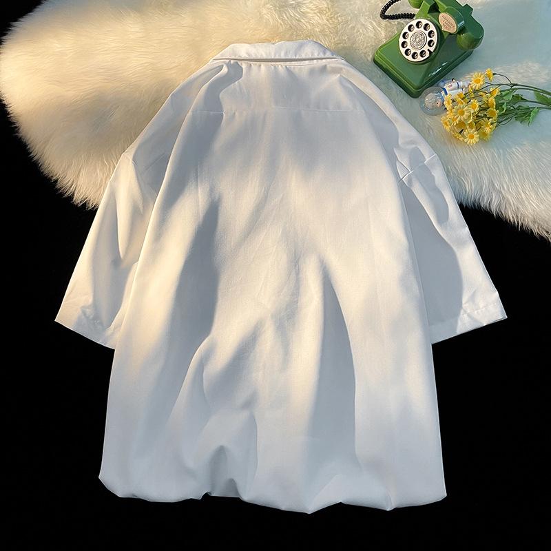 Ivy League Men's Summer Short-Sleeved Shirt with Tie – Stylish High-End Casual Design