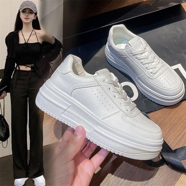 New spring and summer popular little white shoes women's ins tide thick-soled muffin shoes heightening versatile sports and leisure board shoes