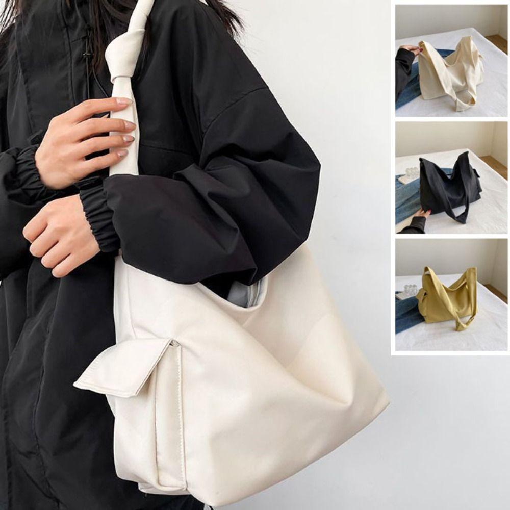 Japanese Style Casual Shoulder Bag Large Capacity Student Crossbody Bag Canvas Tote Bags  Students