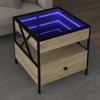 Infinity LED Coffee Table, Sonoma Oak, 50x50x51 Cm
