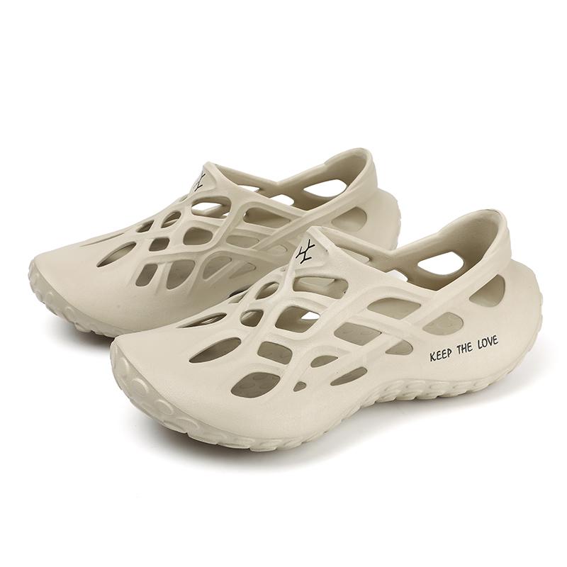 Mode ihåliga herrsandaler trendig personlighet enfärgad herrsandal halkskydd komfort lätt herrar EVA vadarskor strandsko för män