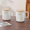 Creative and Simple Ceramic Cups High Appearance Level  Covered Mugs Home Coffee Cups  Couple Drinking Cups  Souvenirs