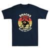 Snacks Make Me Nicer Funny Raccoon Animal Sarcastic Quote Vintage Unisex's T-Shirt