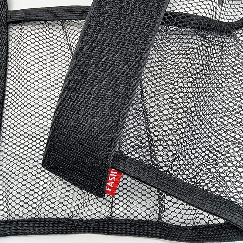 Car Trunk Elastic Mesh Storage Net Fixed Straps Auto Interior Accessories Car Seat Back Fixing Bag Elastic String Net Organizers