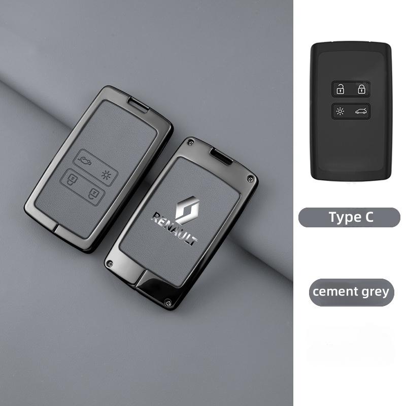 2026 Hot For Renault Interior Stickers Zinc Alloy Car Key Case Cover Shell For Renault Koleos Captur Kadjar Megane Clio Talisman