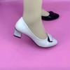 Fashion sapatos femininas women classic pointed toe spring & summer slip on square heel shoes for student school lady casual pumps ea259