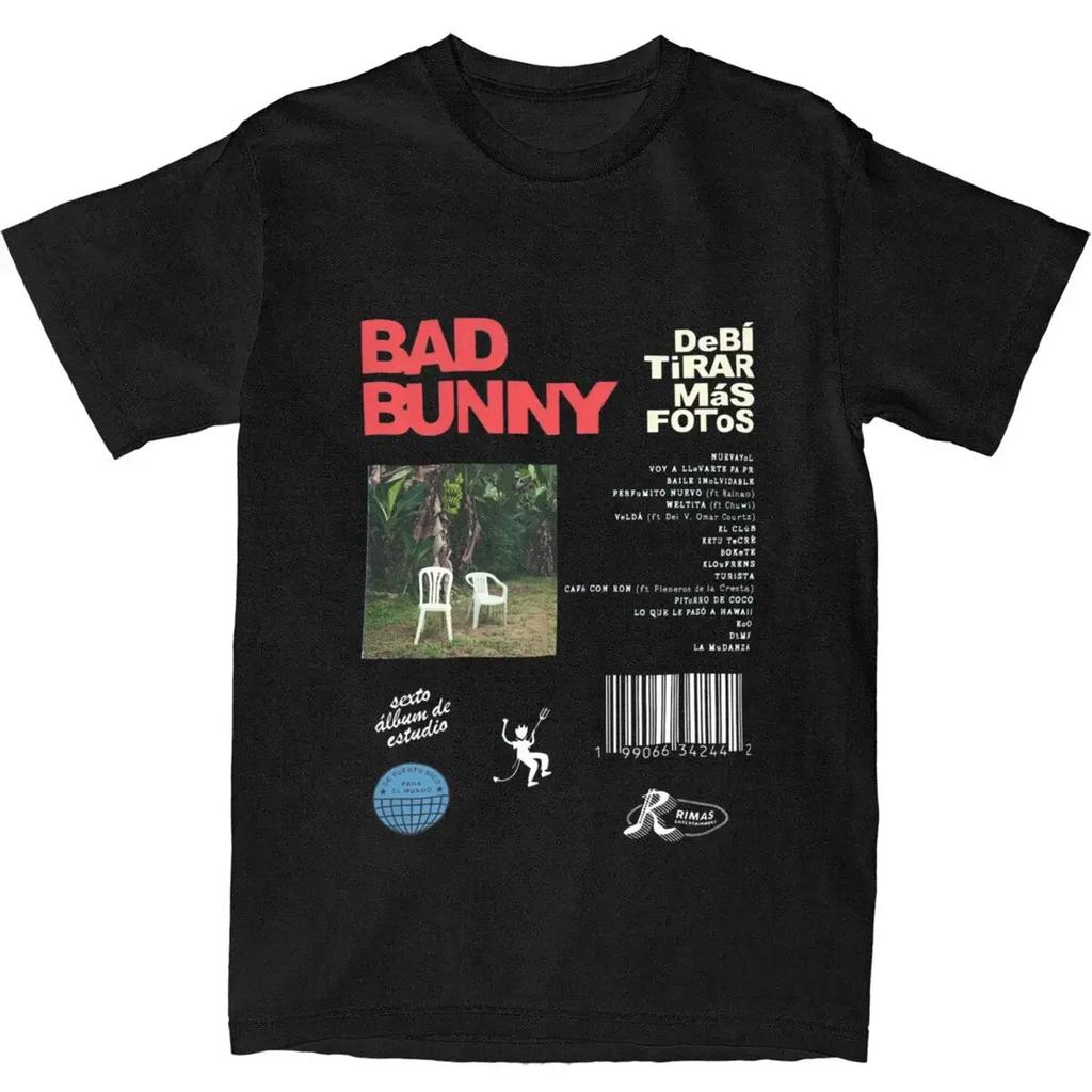 DTMF with Bear Cartoon Debi Tirar Mas Fotos Printing Bad Bunny Hippe Women T Shirt Summer T Shirts Cotton Tshirt for Men Top Tee