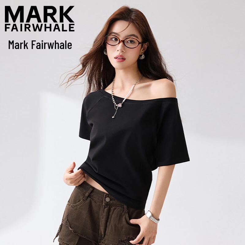 MARK FAIRWHALE Women s Slanted Off-Shoulder T-Shirt M