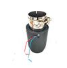 63-89mm Car Real Carbon Fiber Matte Black Exhaust Tip Muffler w/ Red LED Light