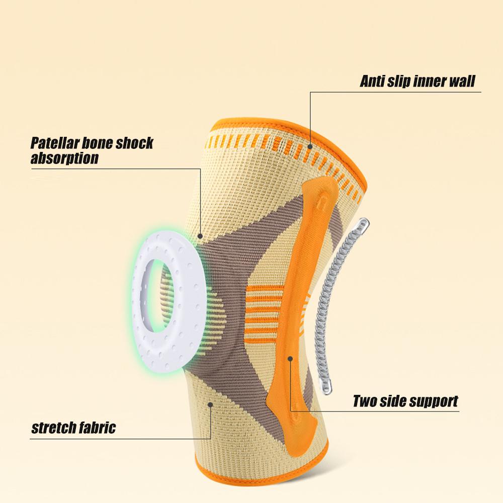 1pcs Professional Knee Brace with Patella Pad & Side Stabilizers, High-Elastic Compression Knee Sleeve for Fast Pain Relief