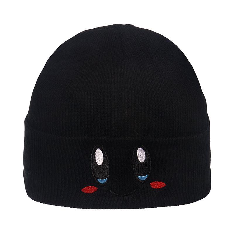 Cross-border New Autumn and Winter Leisure Cute College Style Knitted Hat Actress Kirby Expression Cold Hat Versatile Wool Hat