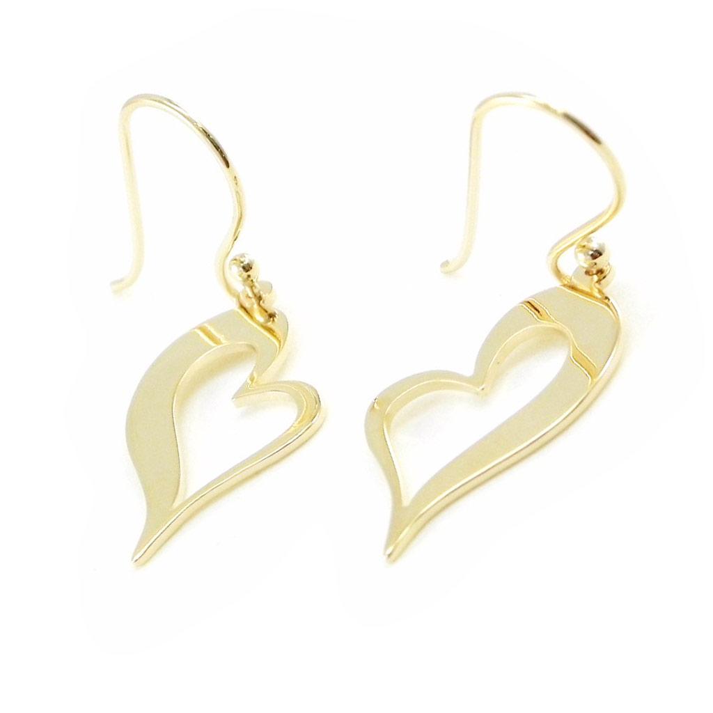 Les Trésors De Lily [F6452] - Gold Plated 'Love' Earrings Golden - 26x13 Mm