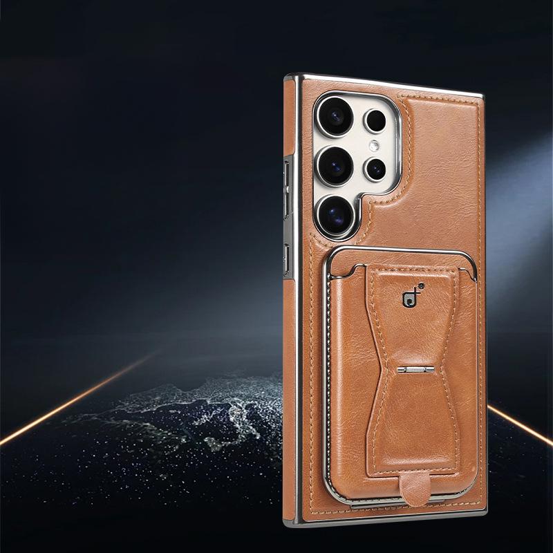 

Suitable for Samsung S24 Ultra Mobile Phone Case Magnetic Card Bag Bracket Galaxy23plus Business Men s Full Leather Case Samsung Galaxy S23