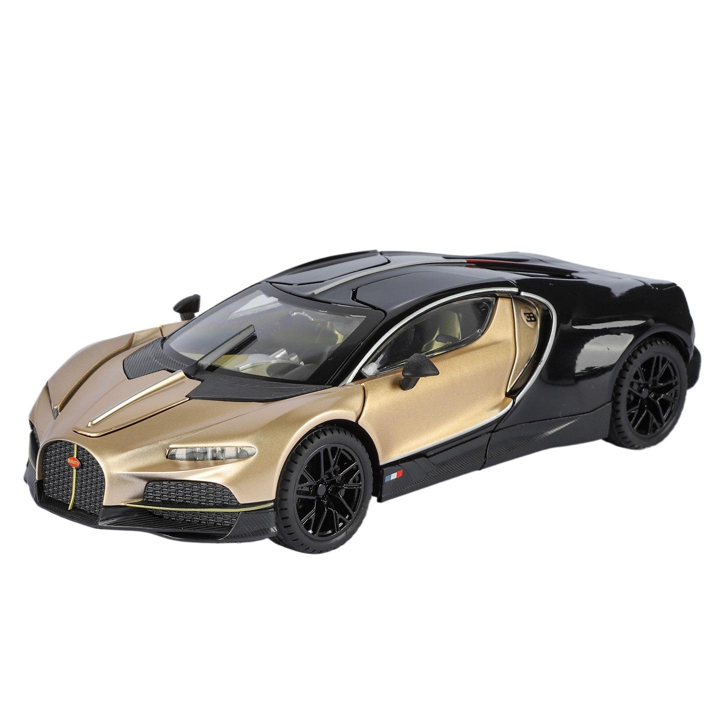 

1/24 Bugatti Tourbillon Chiron Модель Спортивного Автомобіля зі Сплаву Металева Лита Модель Гонкових Транспортних Засобів Модель Автомобіля Звук і Світло Висока Симуляція Подарунок для Дітей