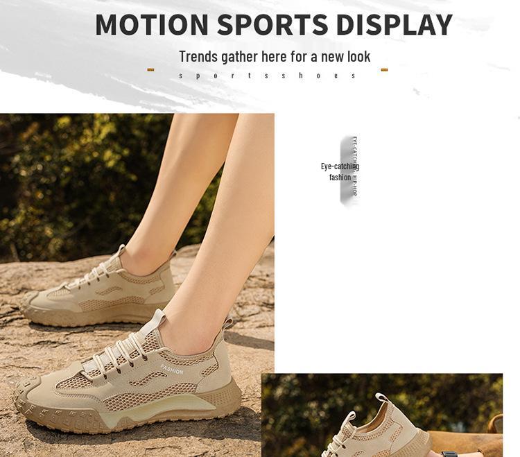 Men's Breathable Mesh Outdoor Sneakers - Non-Slip, Wear-Resistant, Fashionable Casual Shoes
