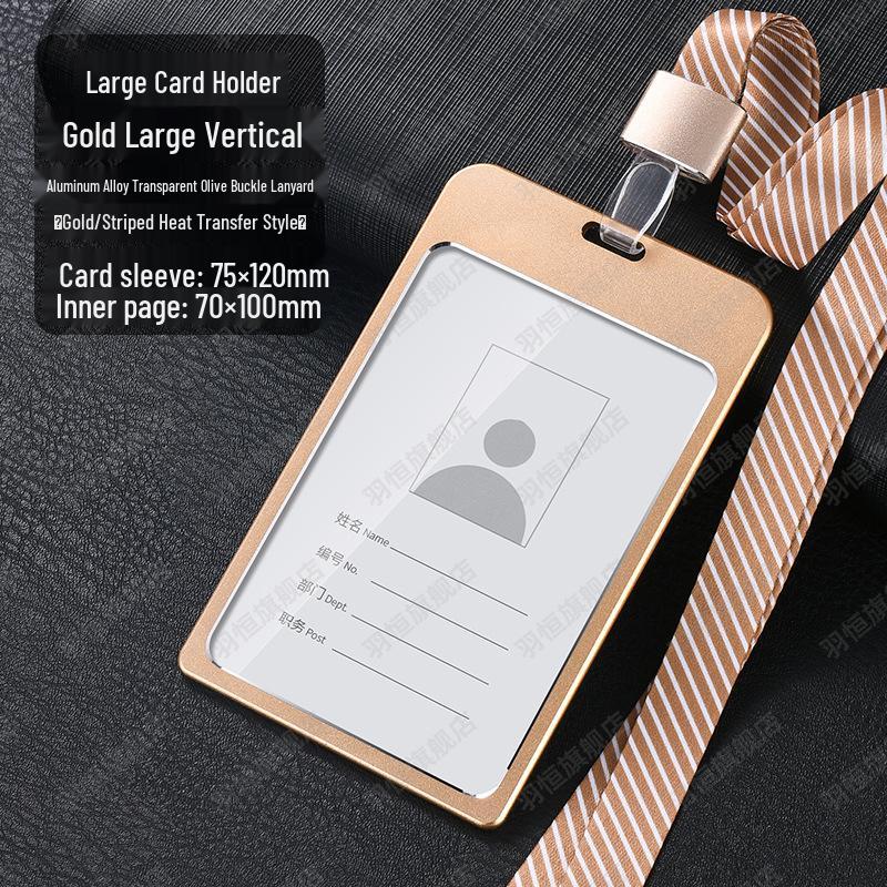 Mitarbeiter-Ausweishalter aus Aluminiumlegierung mit Lanyard