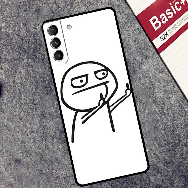Funny Man Middle Finger Case For Samsung Galaxy S26 S25 S24 Ultra S20 FE S21 S22 S23 Plus S10 S25 FE Cover Couqe