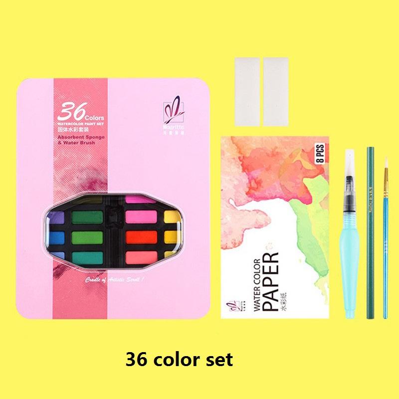 Artist Watercolor Paint Set, Professional Assorted Colors Painting Art Supplies, Great Travel Kit for Starter Artists Adults Kid