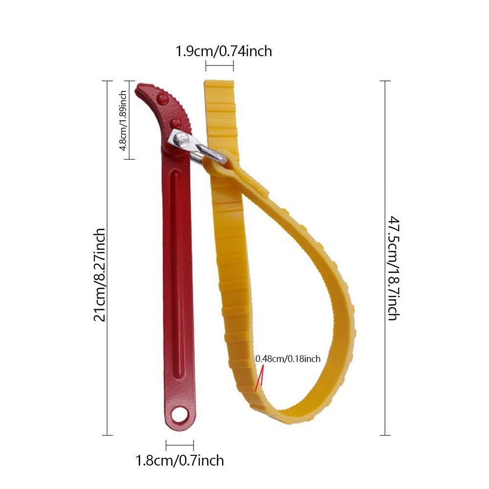 Adjustable 8/12in Belt Wrench Oil Filter Puller Strap Spanner Strap Opener Opener Strap Chain Tool Disassembly Cartridge