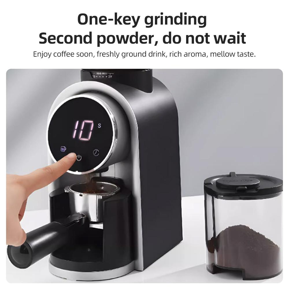 Molinillo de café en grano de fresa cónica para café expreso/prensa francesa/cafetera turca con pantalla táctil