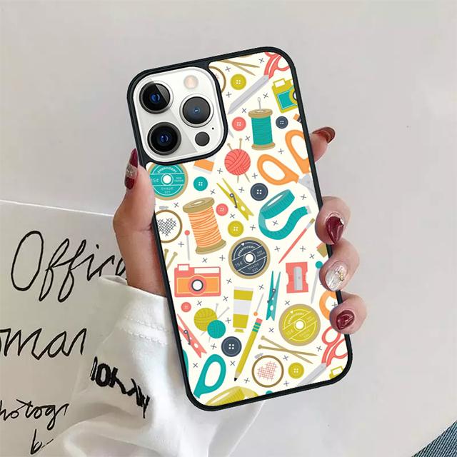 Sewing Scissors Coque Shell For iPhone 17 Air 15 16 14 13 12 Pro Max 11 Pro Max Plus Phone Case Cover