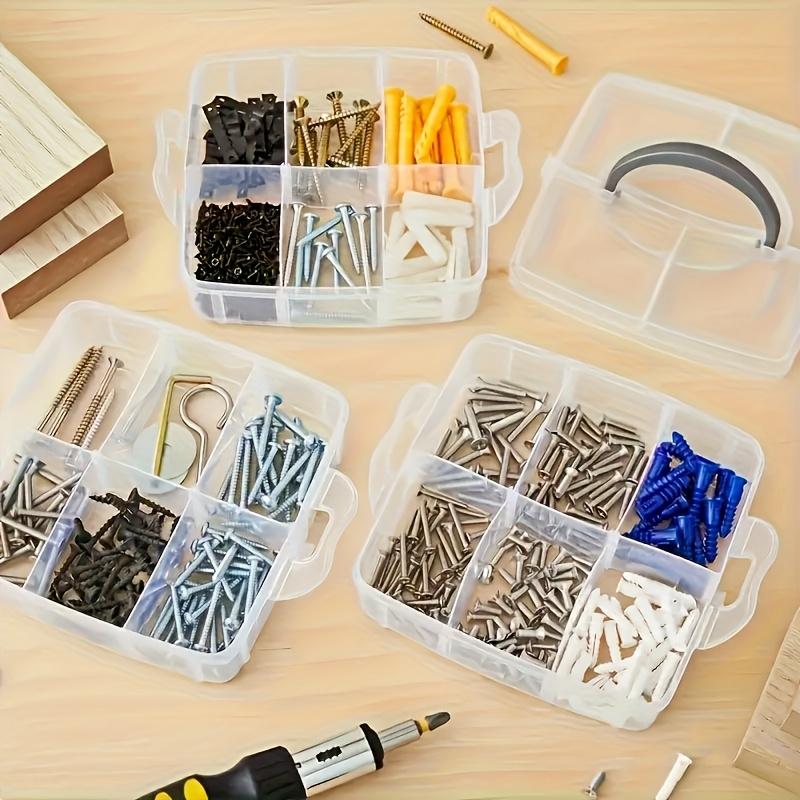 1PC Jewelry Storage Box, Earrings, Earrings, Storage Box, Multi-layer Transparent Grid, Portable Multi-functional Jewelry Storage Box.