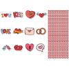 Valentine's Day Themed Water Cup Disposable Paper Straw Decorative Item