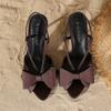 Fashion Fashion Bow Decoration High Heeled Sandals Women Comfort Open Toe Back Strap Design Slide Sandal Pointed Toe Wedding Bridal Shoe