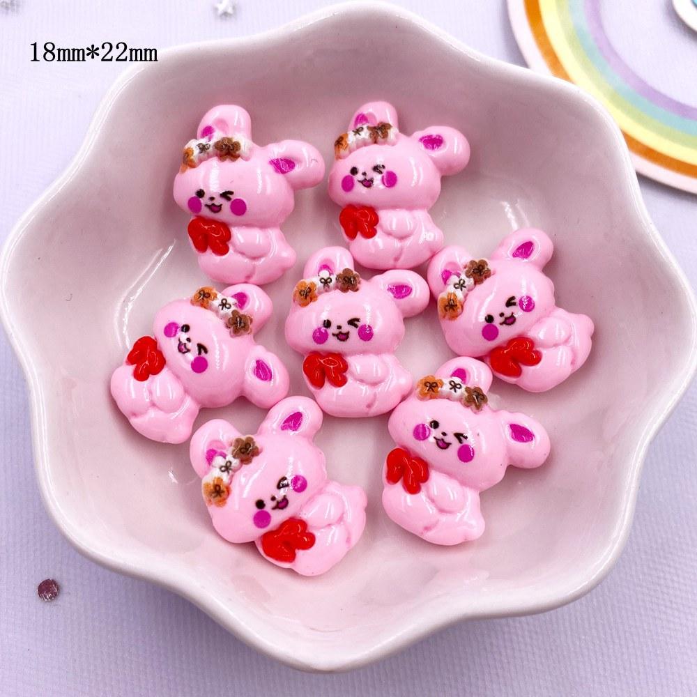 Harz Bunt 3D Mini Hase Bär Mädchen Junge Flatback Figuren Scrapbook 10 STK DIY Haarspange Haarnadel Handwerk Dekor Zubehör